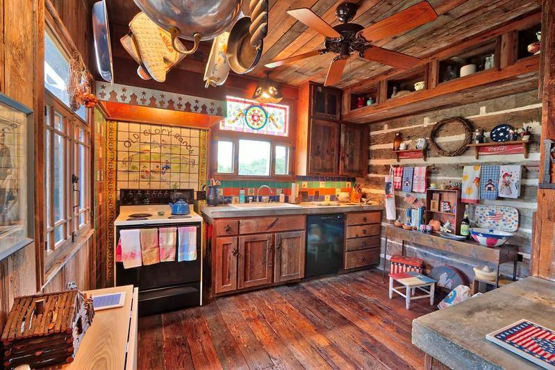 Log Cabin At Old Glory Ranch ウィンバリー エクステリア 写真