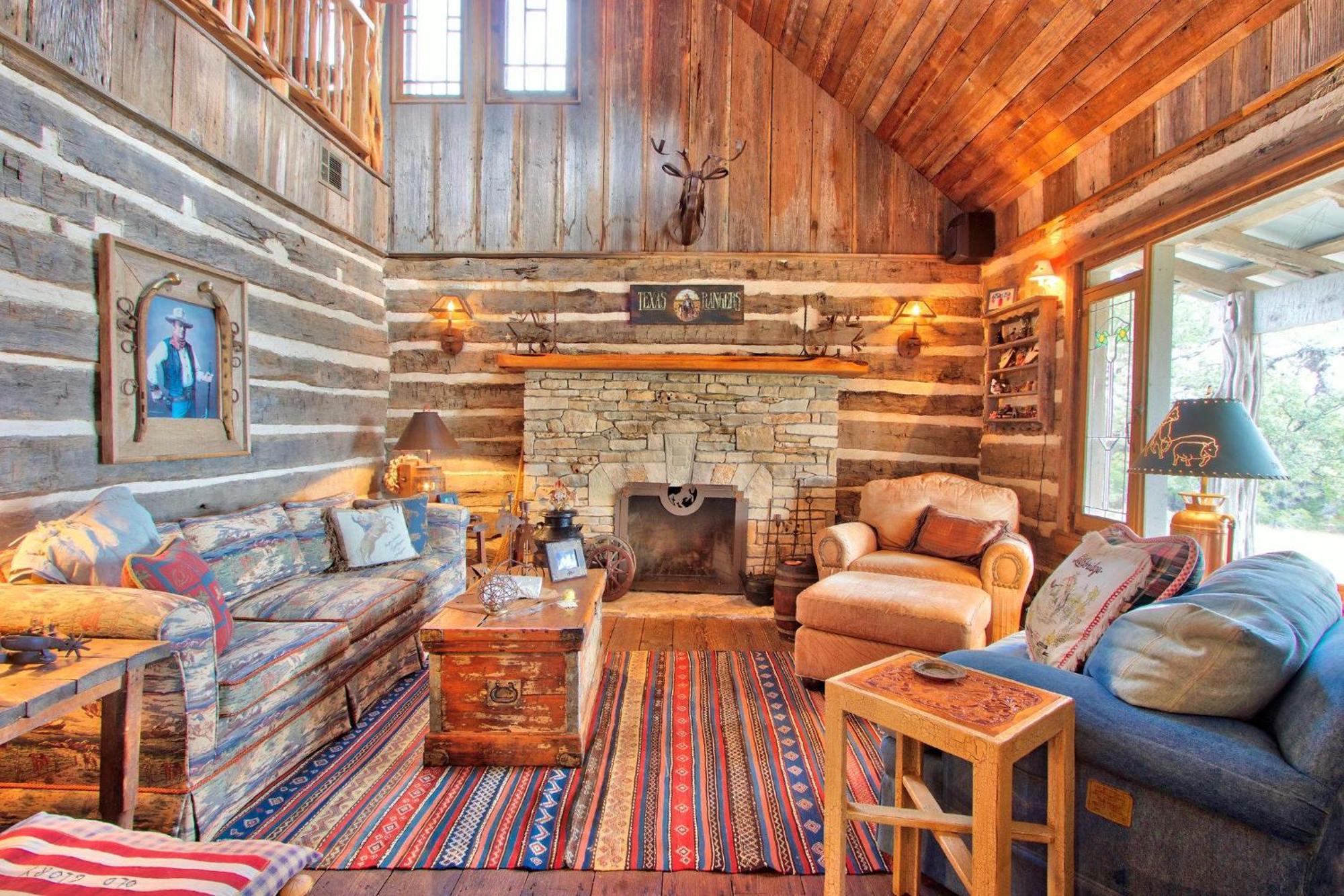 Log Cabin At Old Glory Ranch ウィンバリー エクステリア 写真
