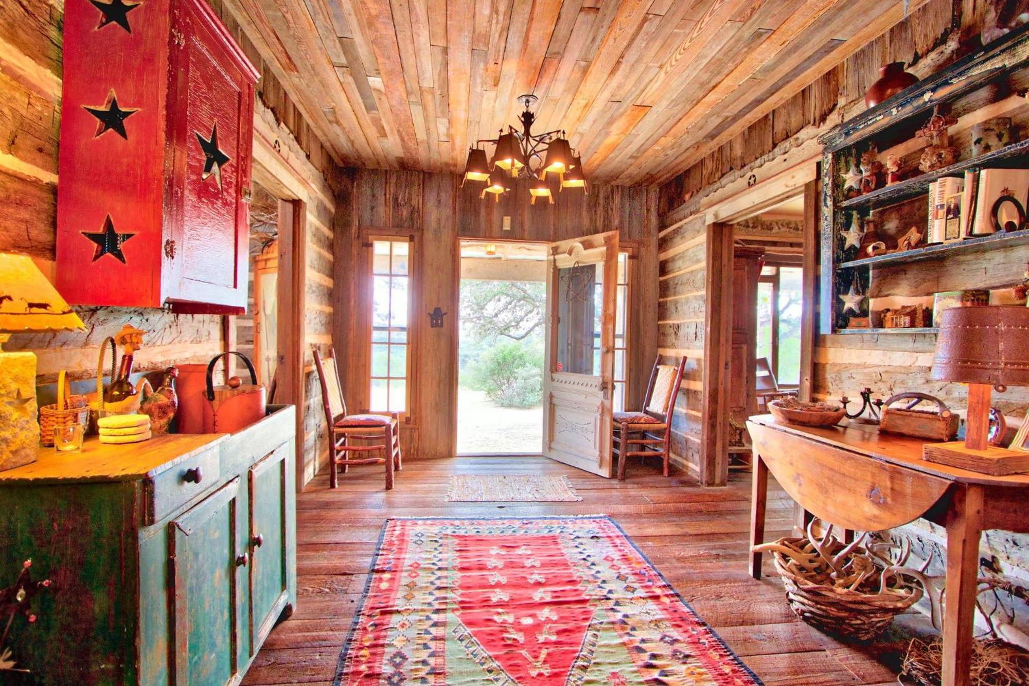 Log Cabin At Old Glory Ranch ウィンバリー エクステリア 写真